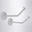 2 x Support de barre de danse classique STANDARD en acier en blanc, 200mm