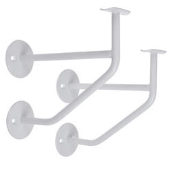 2 x Support de barre de danse classique EXPERT avec double fixation en blanc