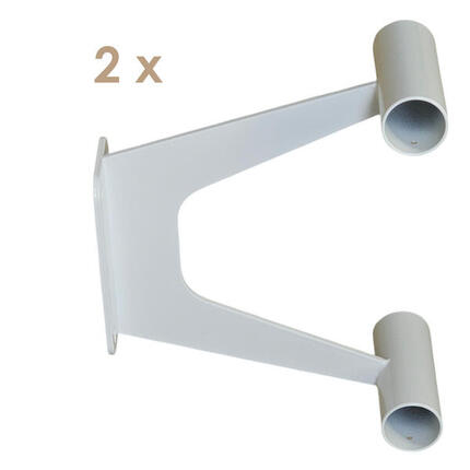 2 x Support de barres de danse classique STUDIO DUO pour doubles barres en gris
