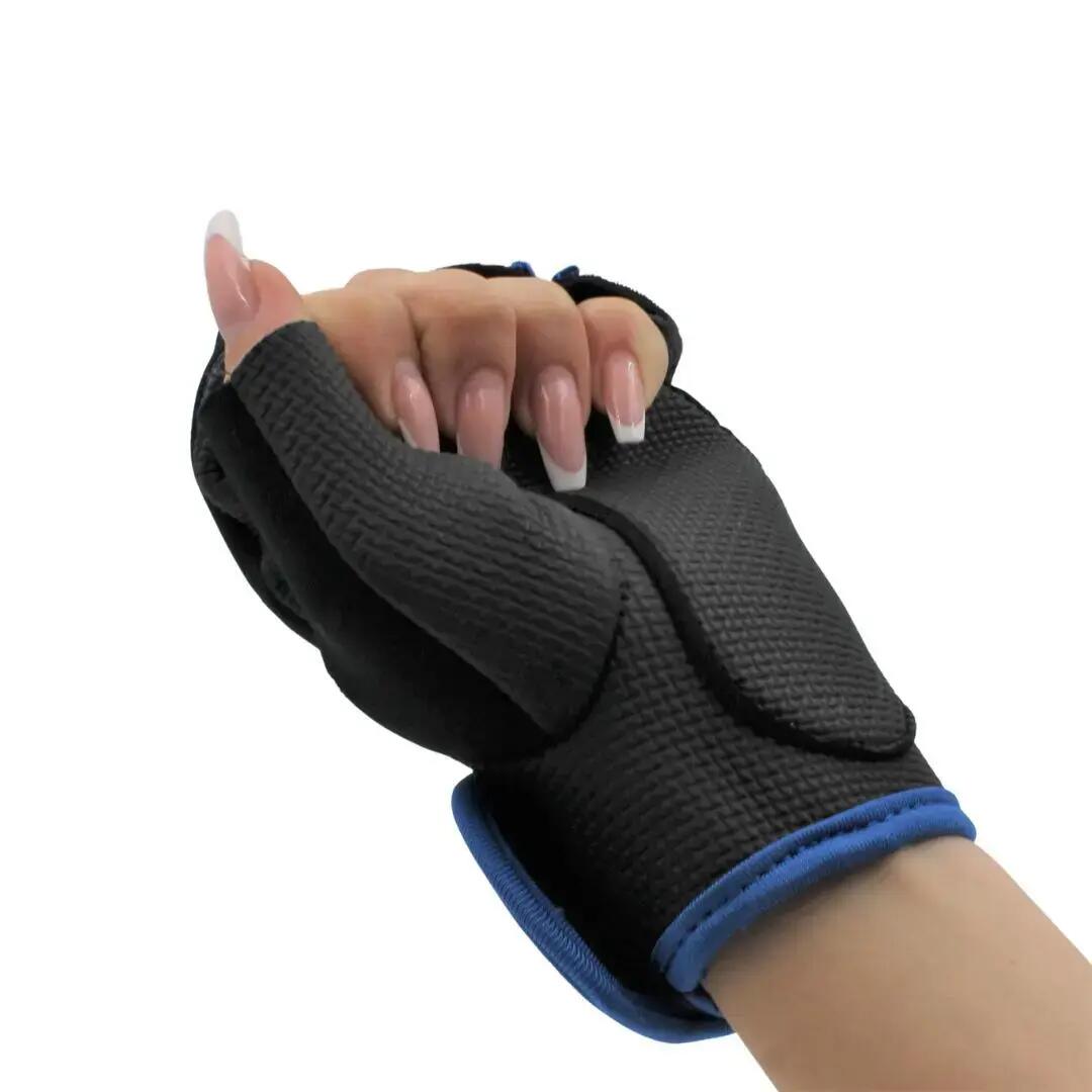 Mănuși ciclism XQ Max, fără degete, albastru, închidere cu velcro, mărime L/XL 4/5