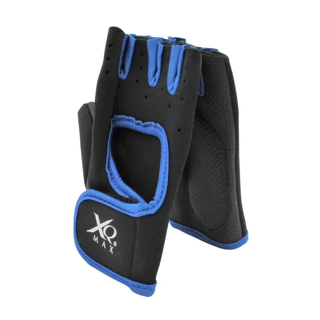 Mănuși ciclism XQ Max, fără degete, albastru, închidere cu velcro, mărime L/XL 2/5