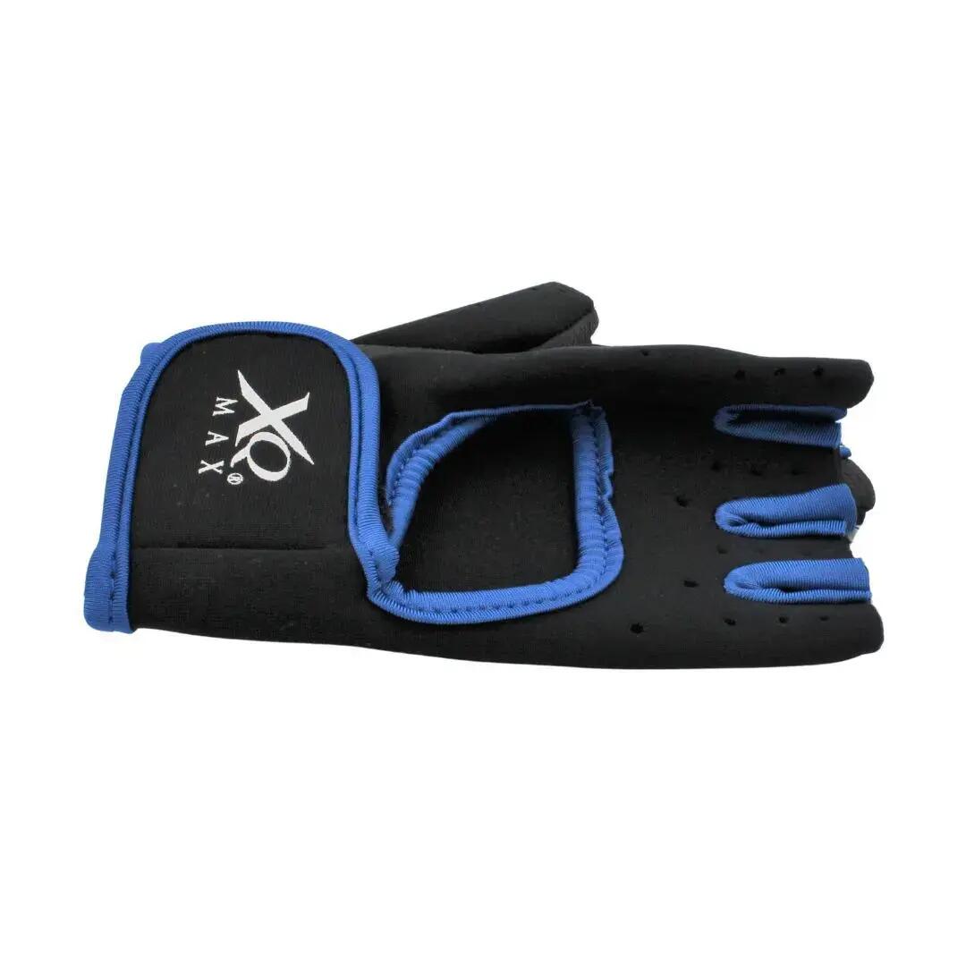Mănuși ciclism XQ Max, fără degete, albastru, închidere cu velcro, mărime L/XL 3/5