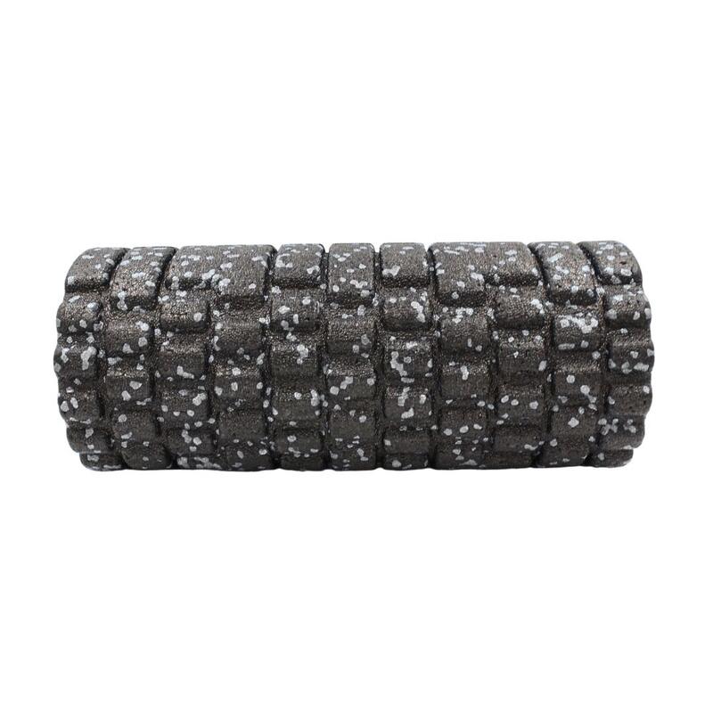 Rolă cilindru masaj XQ Max, din spumă, pentru yoga, negru cu alb, 33x14 cm