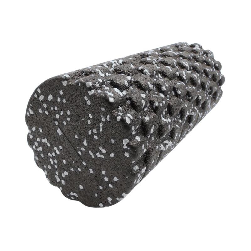 Rolă cilindru masaj XQ Max, din spumă, pentru yoga, negru cu alb, 33x14 cm