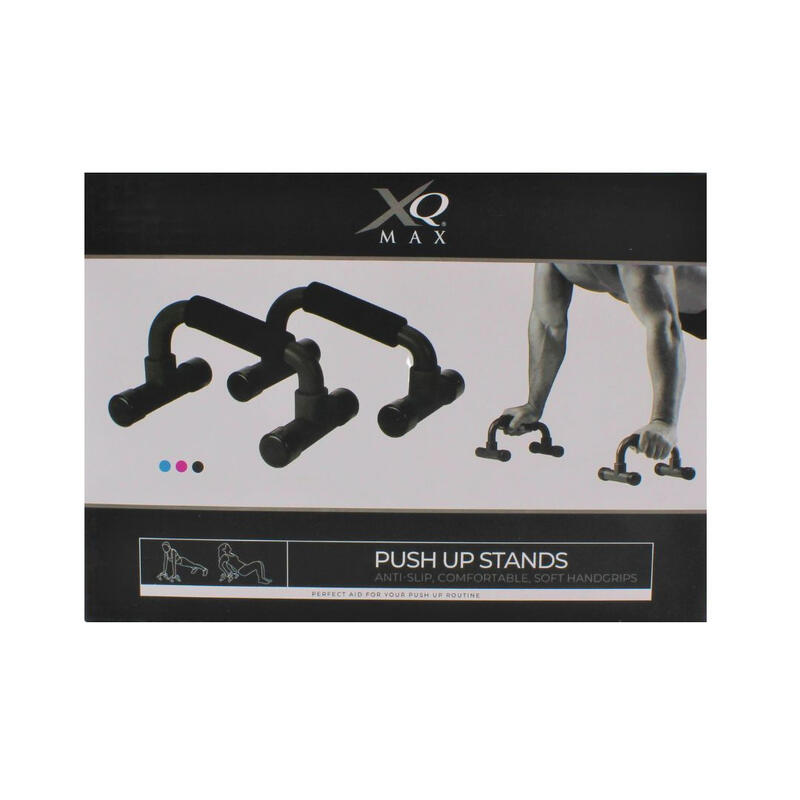 Set suport mânere push-up XQ Max, albastru