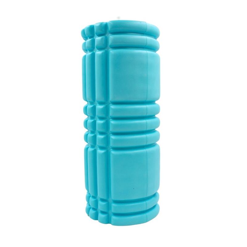 Rolă cilindru masaj XQ Max, din spumă, pentru yoga, albastru, 33x14 cm