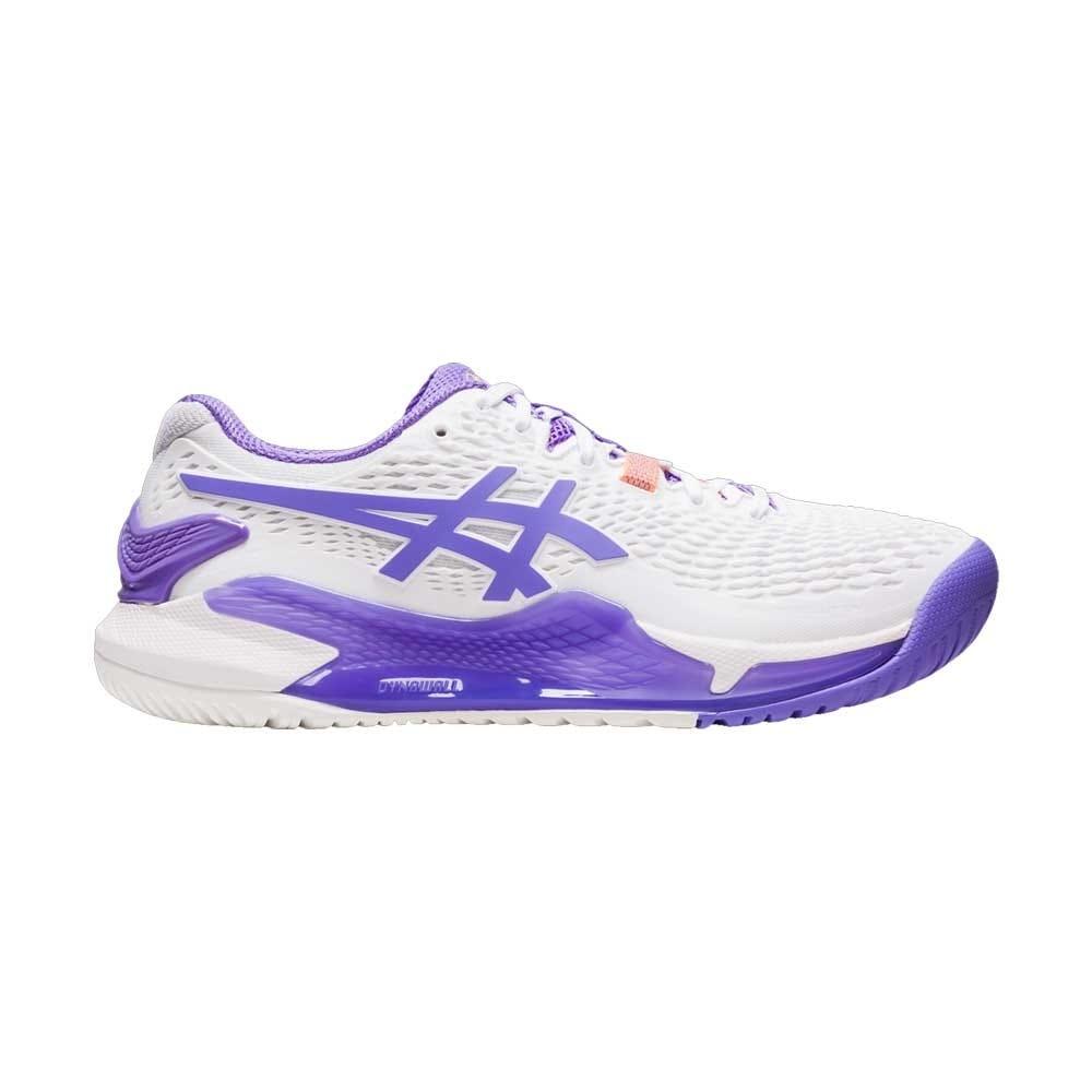 ASICS Women's White And Purple Asics Gel-resolution 9 1042a208-101 Shoes