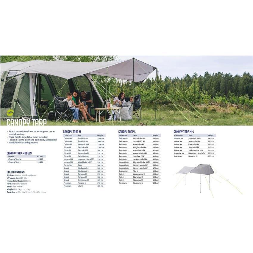 Tarp Outwell Canopy Tarp L - grey 5/7