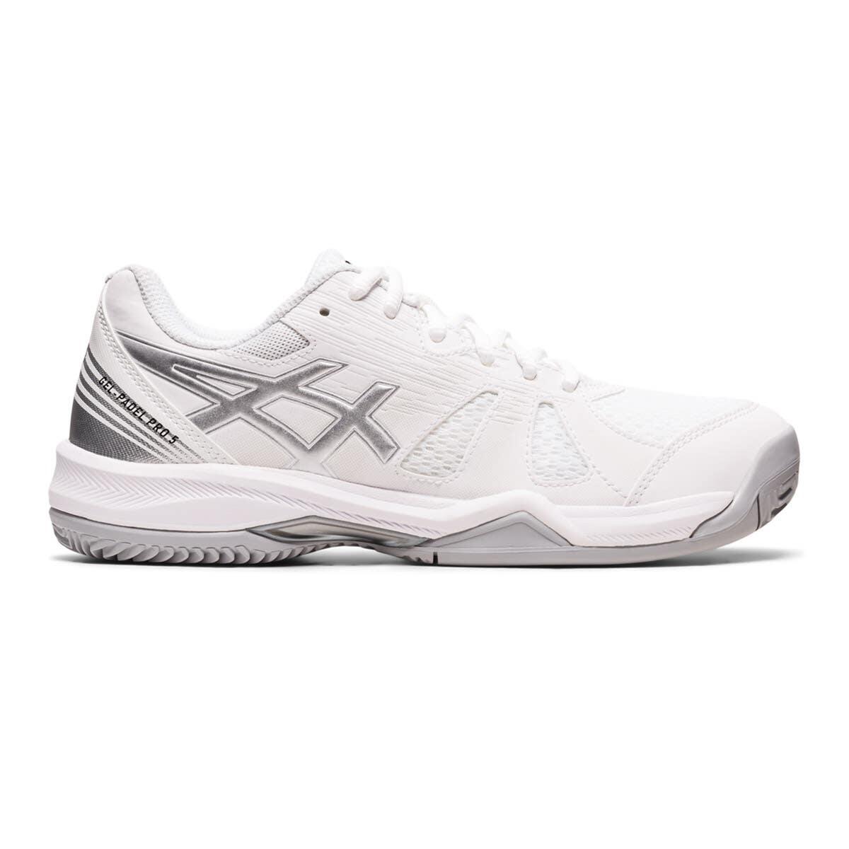 ASICS Women's White And Grey Asics Gel Padel Pro 5 1042a200 101 Padel Shoes