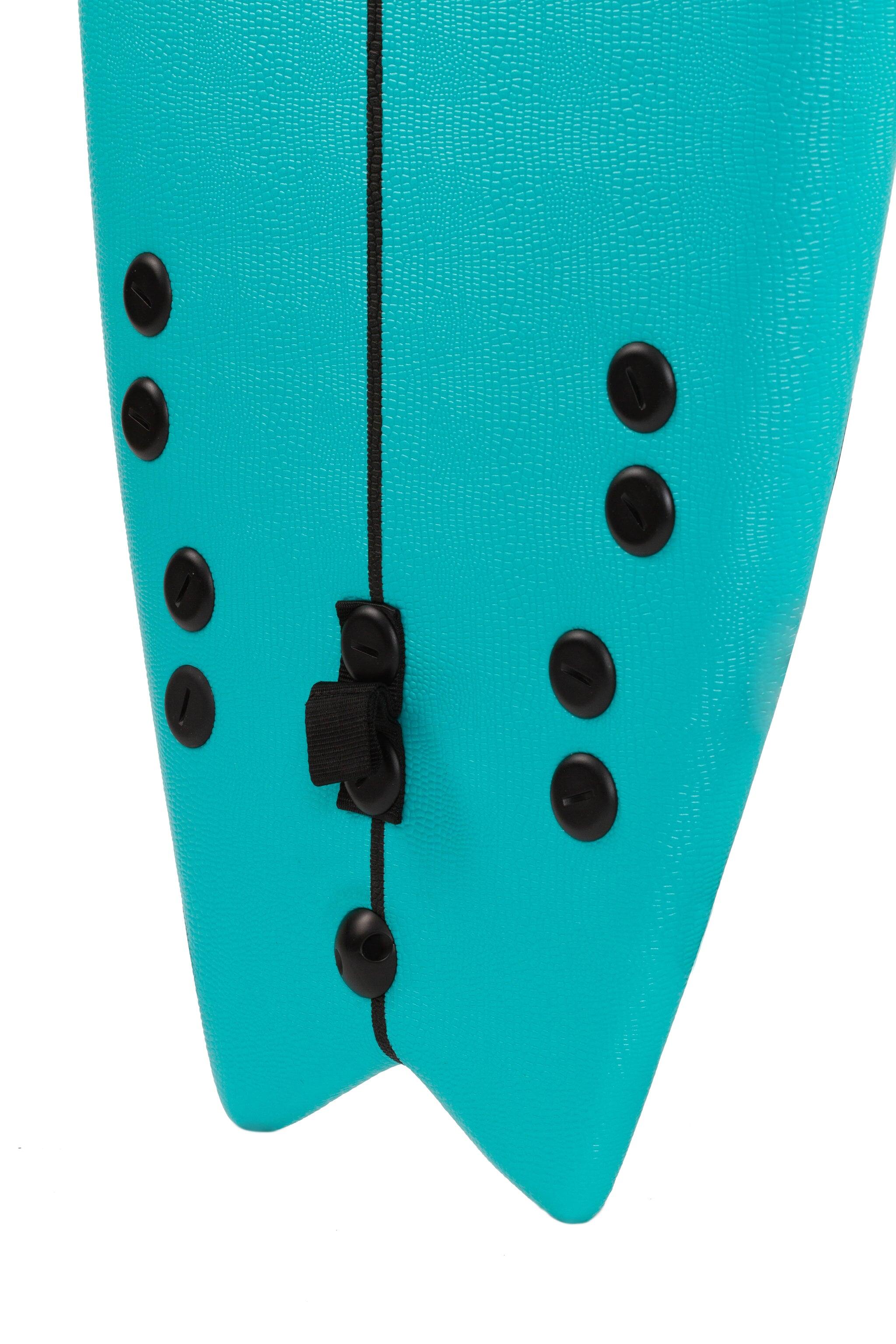 Surfbrett Softboard - Whale - Crocodile Skin + Soft IXPE - 5'7"x21,5"x2,75" -35L 5/7