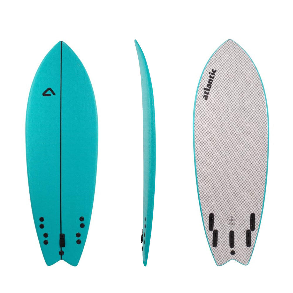 ATLANTIC BOARDS Surfbrett Softboard - Whale - Crocodile Skin + Soft IXPE - 5'7"x21,5"x2,75" -35L