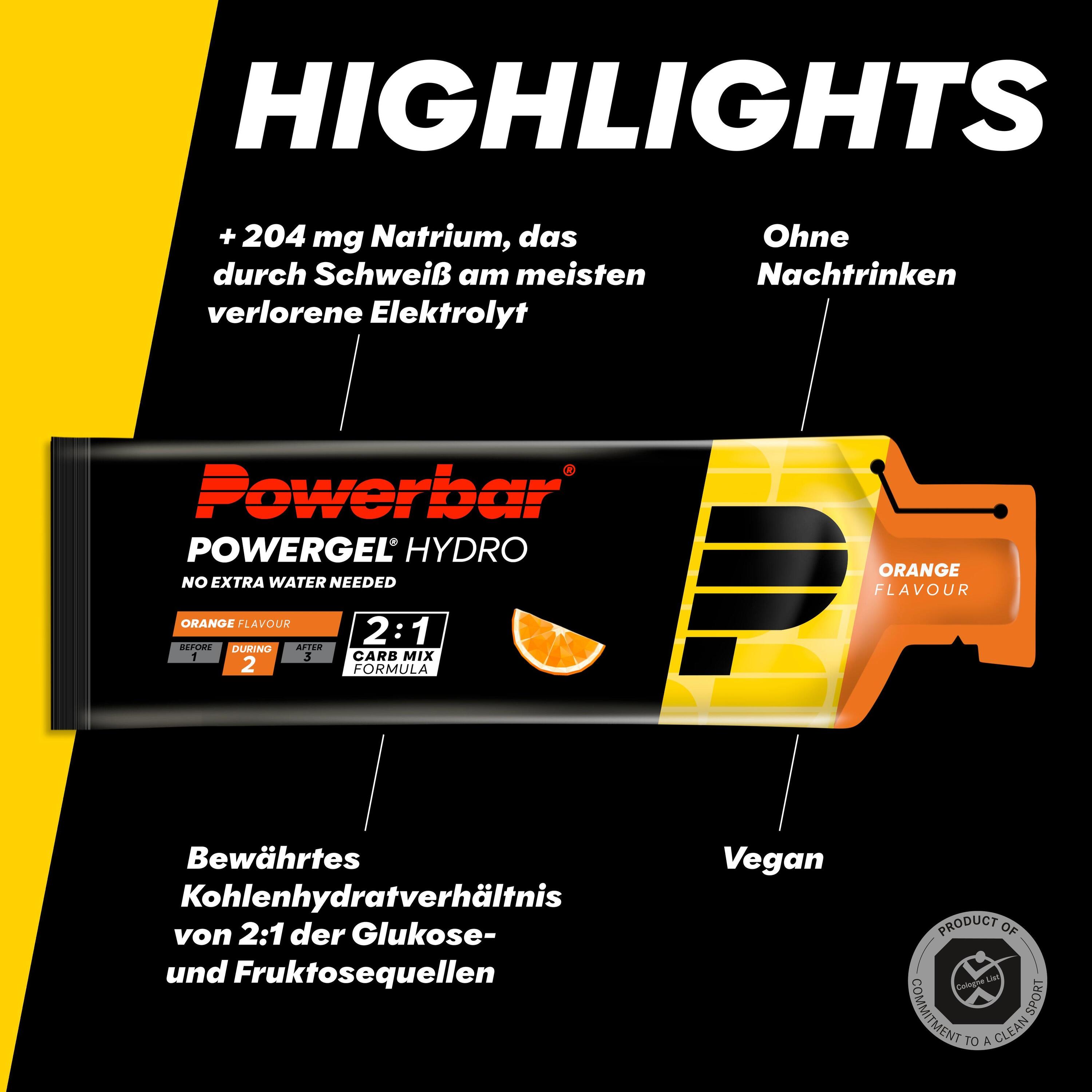 PowerGel Hydro Orange High Carb Energie Gel Natrium 24 x 67 ml 4/7