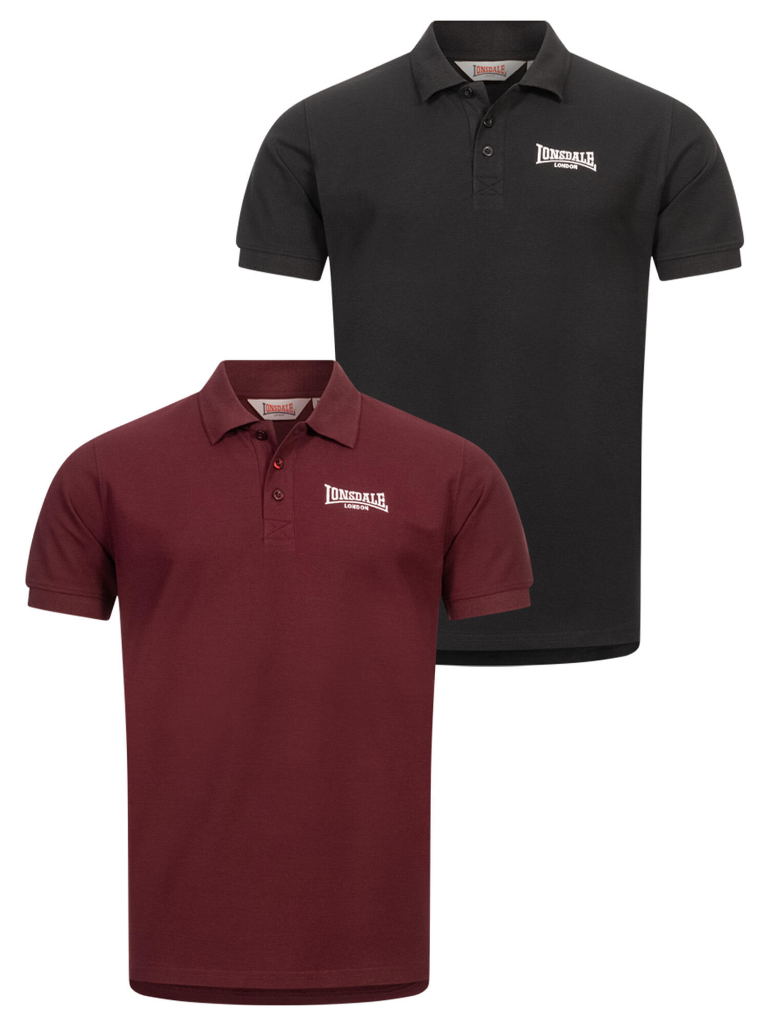 Polo coupe classique Lonsdale Lingholme (x2) 2/6