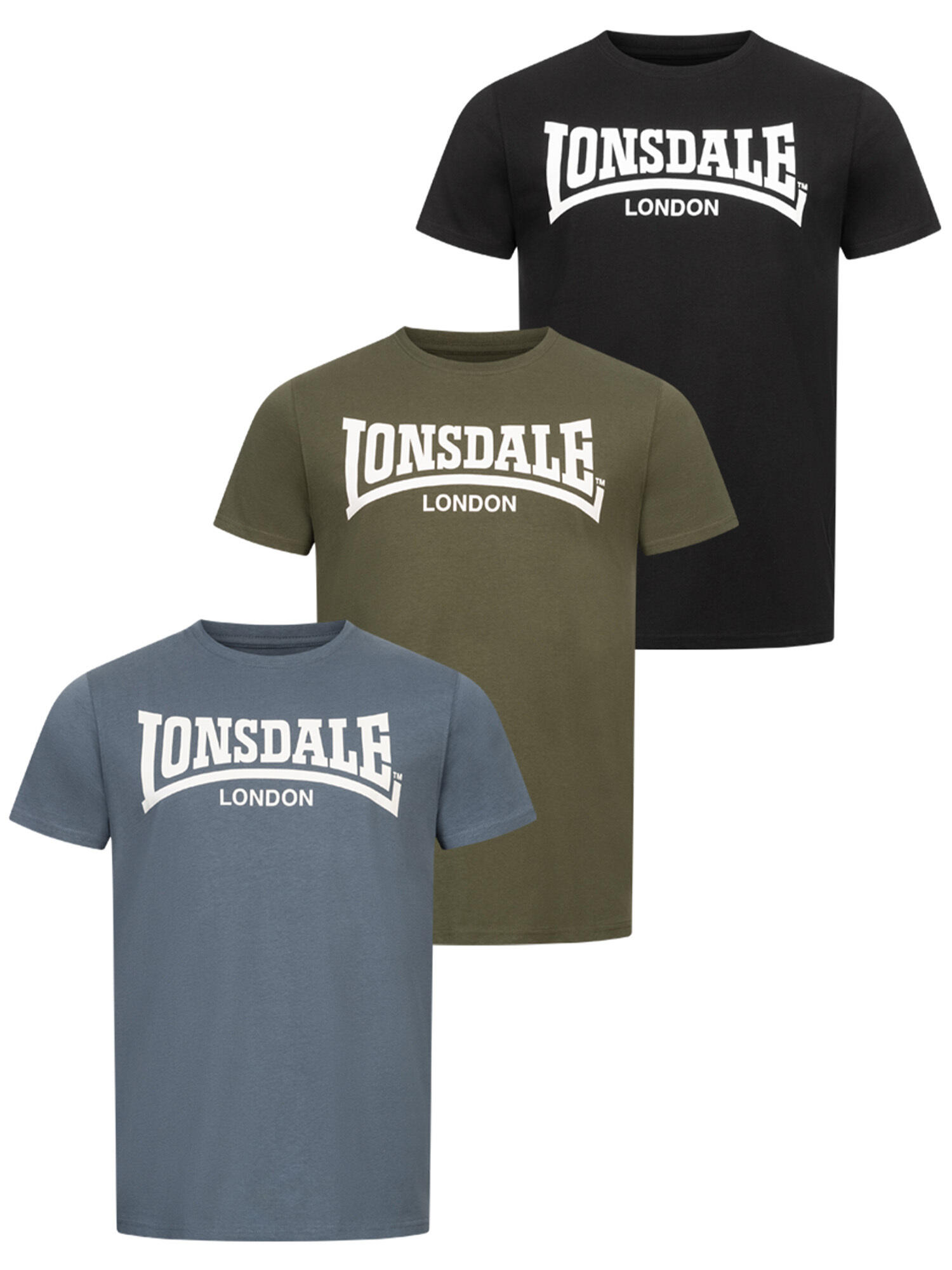 T-shirt o klasycznym kroju Lonsdale Hinstock (x3) 2/7