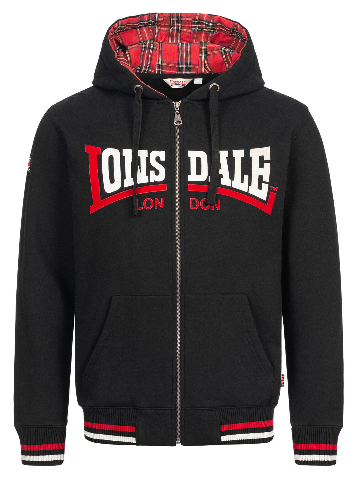 Felpa con cappuccio e zip Lonsdale Nateby 2/6