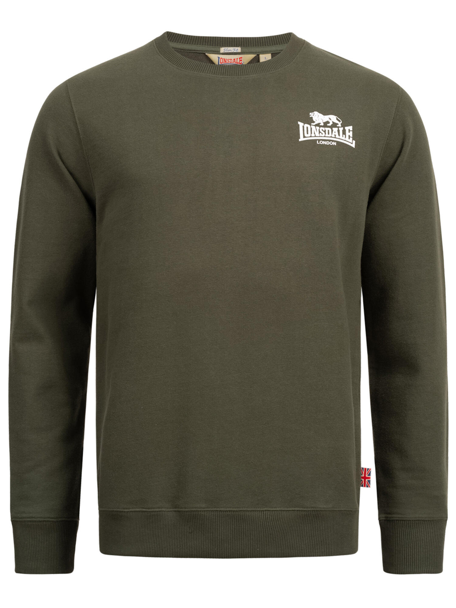 LONSDALE Heren sweatshirt ronde hals slim fit LONGRIDGE 2/6