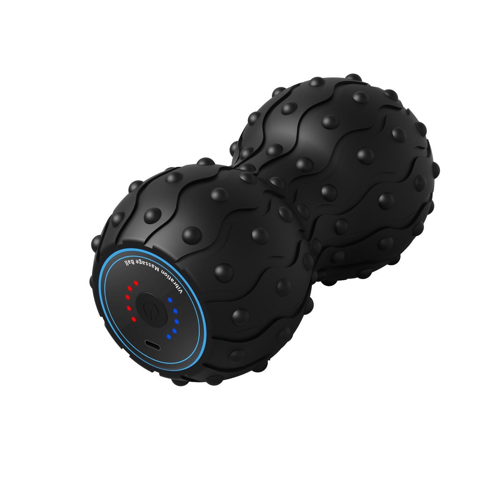 Rechargeable Dual Vibration Massage Fascia Ball - Black Rechargeable Dual Vibration Massage Fascia Ball - Black