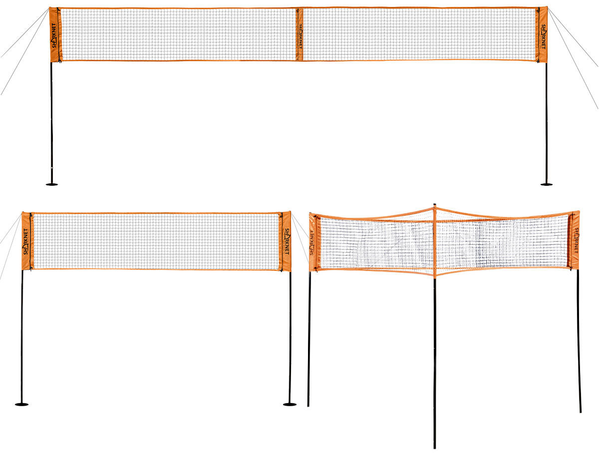 HAMMER 2 in 1 Volleyballnetz Sharknet - dreieckiges oder klassisches Volleyball Netz