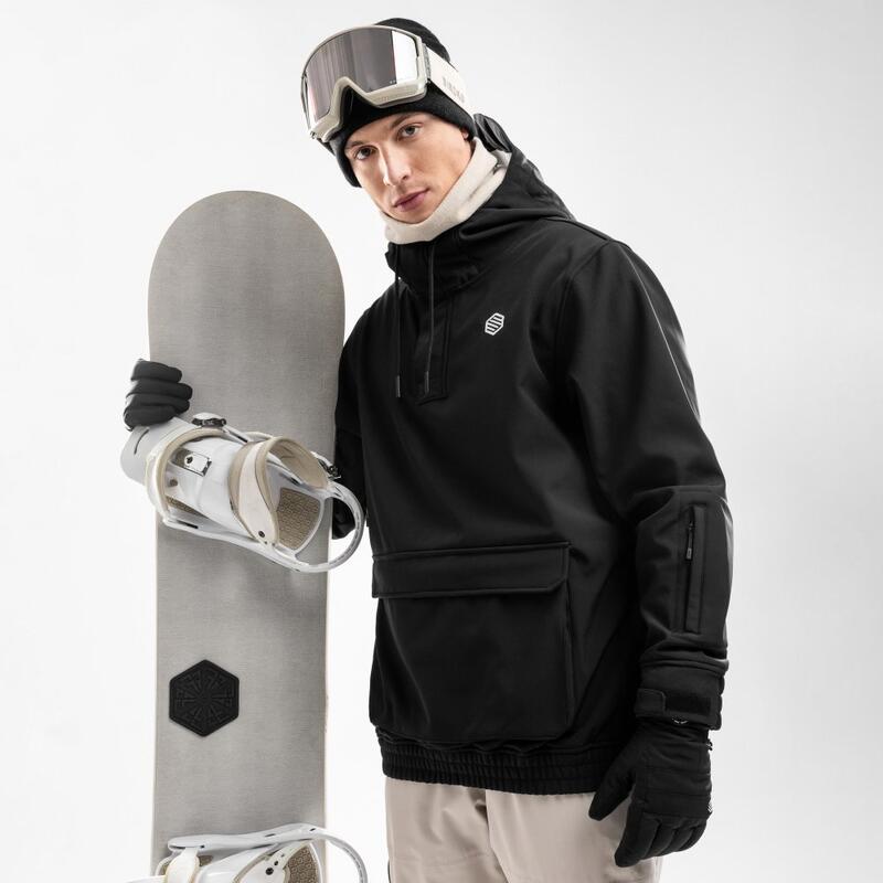 Heren Wintersport snowboardjas W3 North Ice Zwart