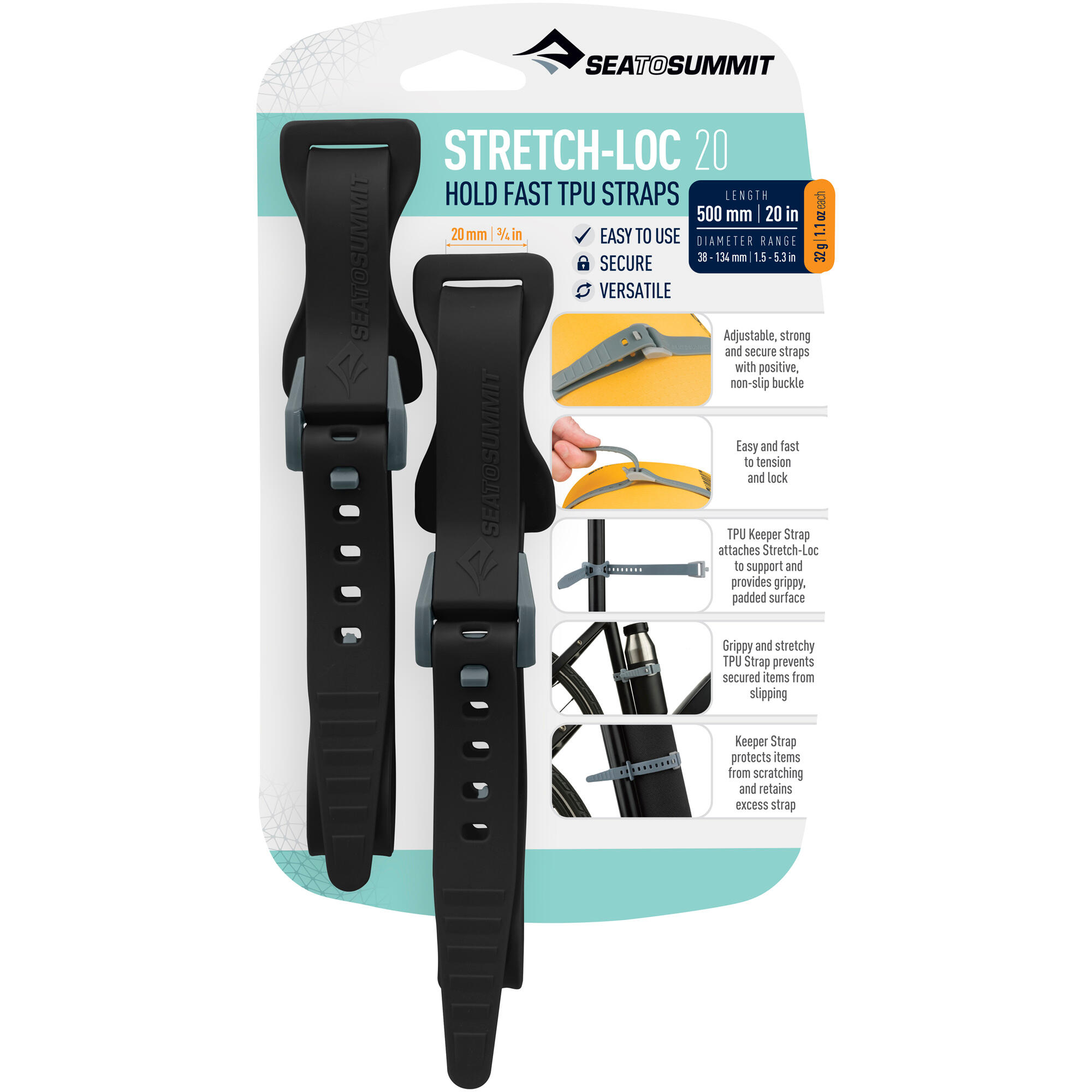 SEA TO SUMMIT Cinghie elastiche Sea To Summit Stretch-Loc 20