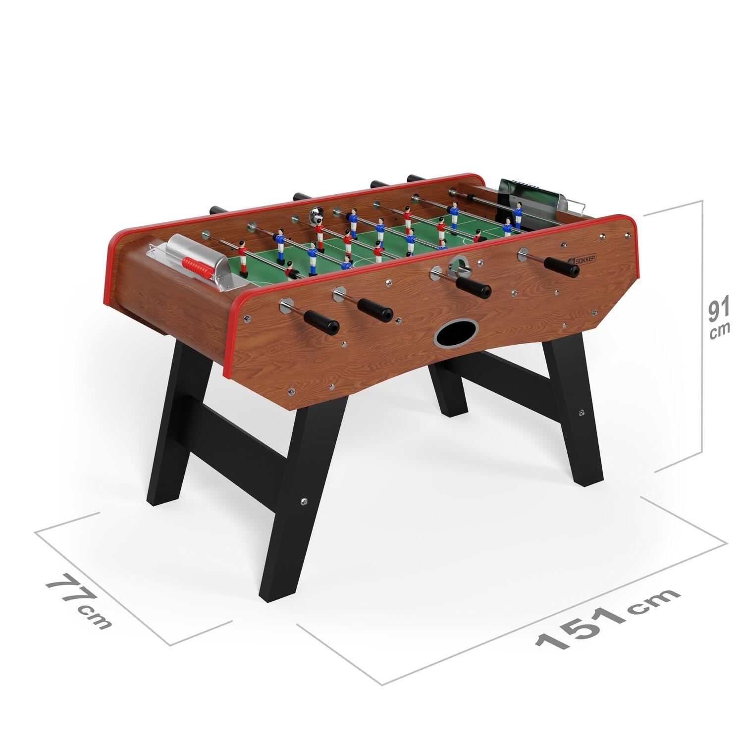 Baby-foot CLASSIC avec barres télescopiques et Balles Lièges Inclus 151x77x91cm 2/7