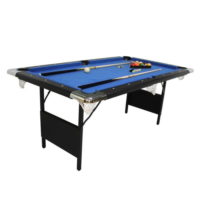 Billard pliable, Table de Billard avec Accessoires, 193 x 109 x 81 cm