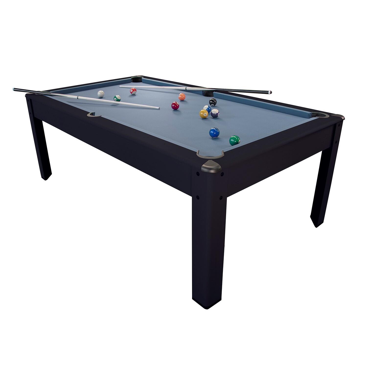 Sokker - Billard Américain Convertible En Table Avec Accessoires 7ft - 226x126cm Noir - Billard - Gris|noir - Taille Unique - Decathlon