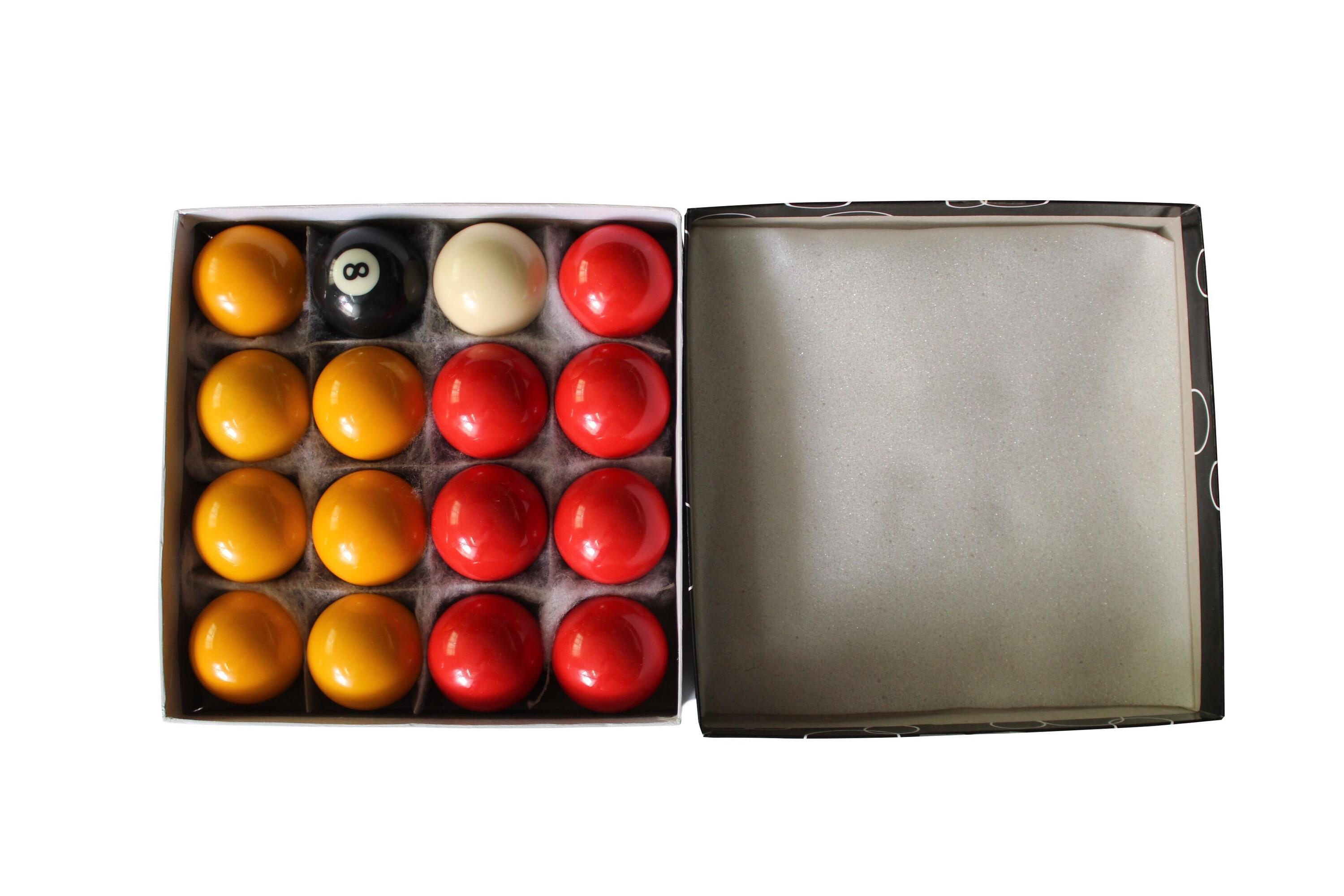 Set 16 Boules de Billard Anglais en résine, 7jaunes, 7rouges, 1blanche, 1noire 3/3
