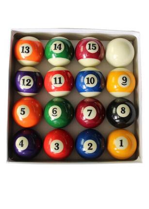 Set 16 Boules de Billard Américain en résine (57mm) 15 boules numérotées