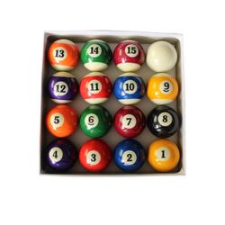 Set 16 Boules de Billard Américain en résine (57mm) 15 boules numérotées
