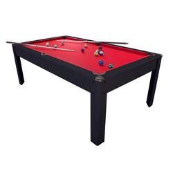 Billard Américain convertible en Table avec accessoires 7FT - 226x126cm Noir