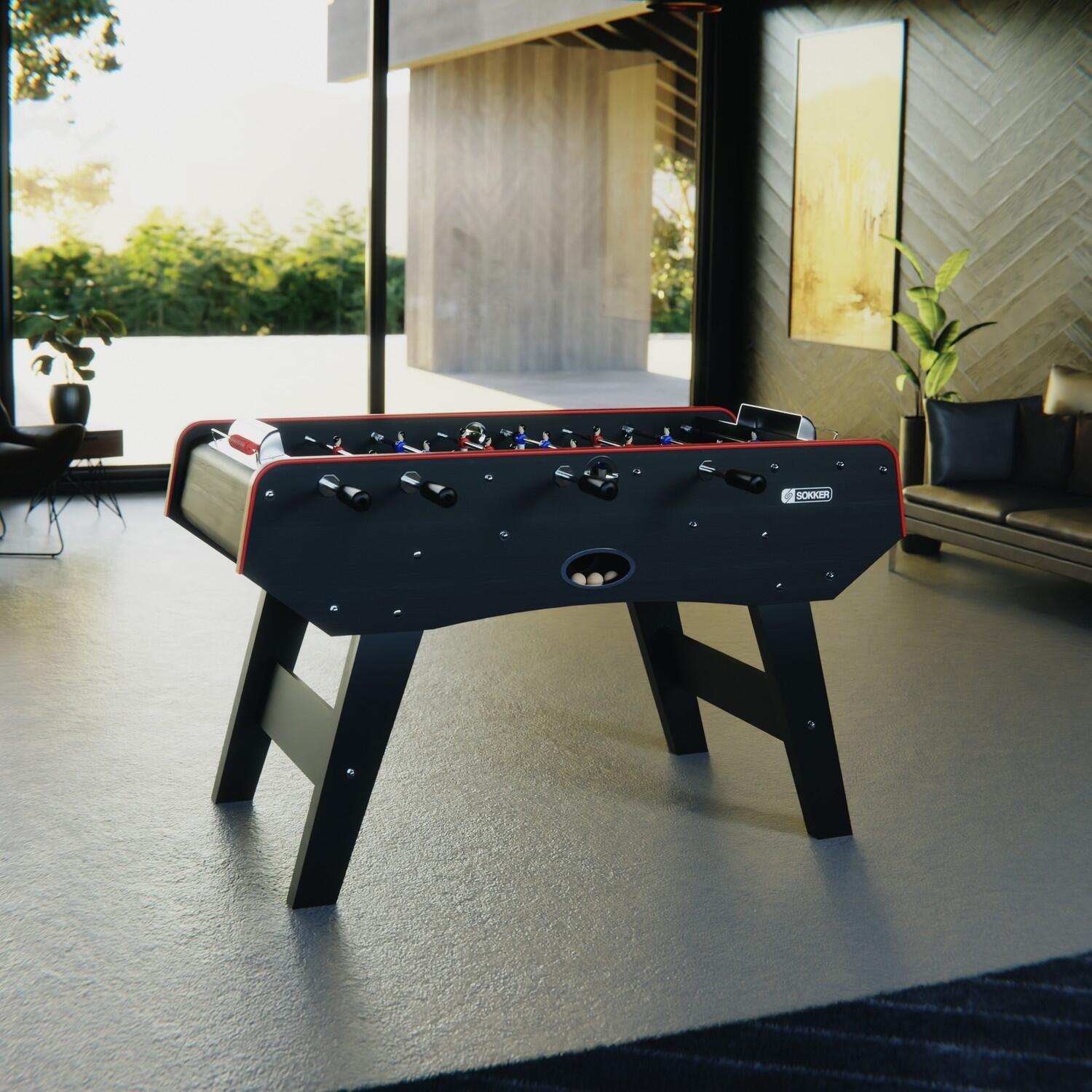 Baby-foot CLASSIC avec barres télescopiques et Balles Lièges Inclus 151x77x91cm 3/7
