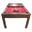 Amerikaans Poolbiljart ombouwbaar tot tafel met accessoires 6FT, 206x116cm Bruin