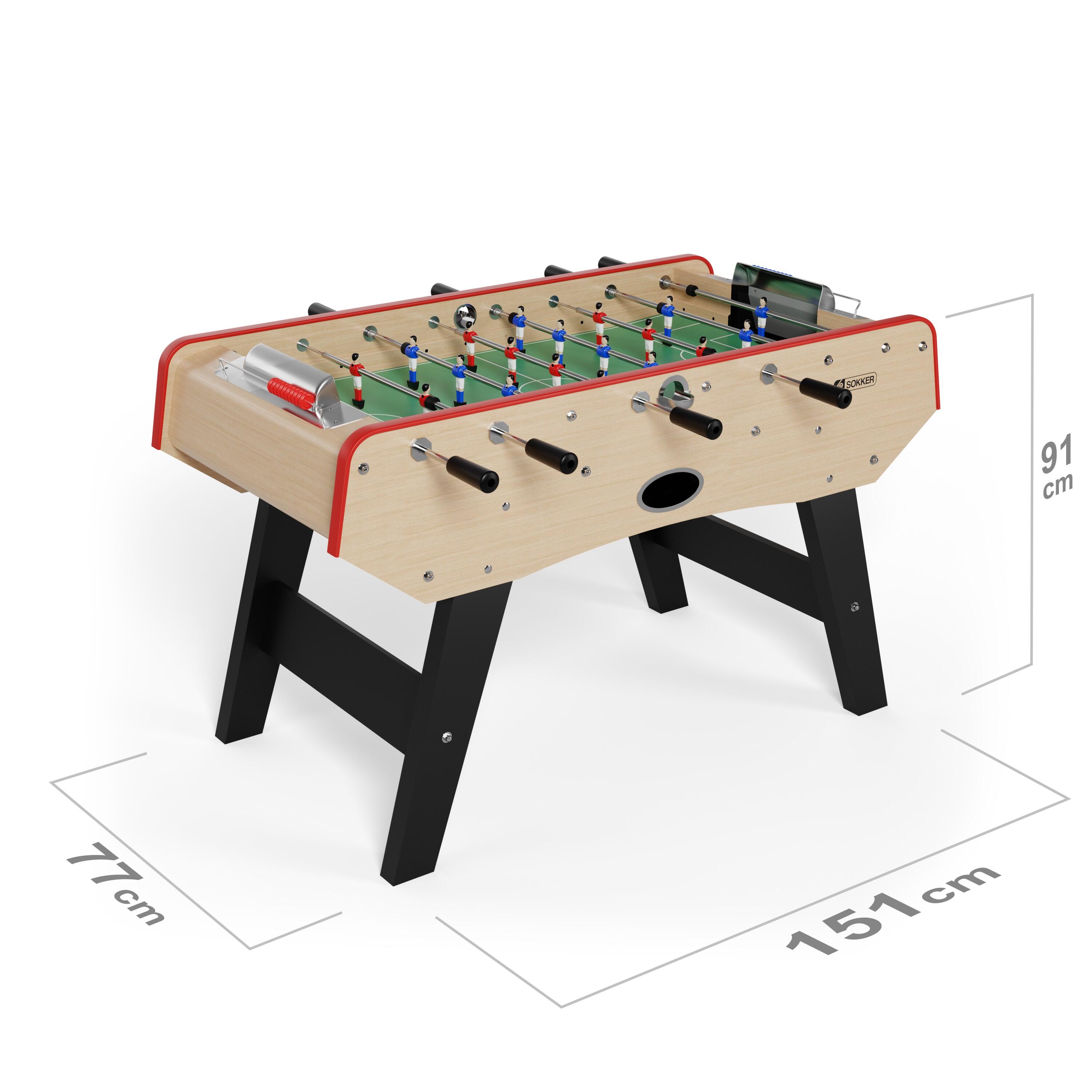 Baby-foot CLASSIC avec barres télescopiques et Balles Lièges Inclus 151x77x91cm 2/7