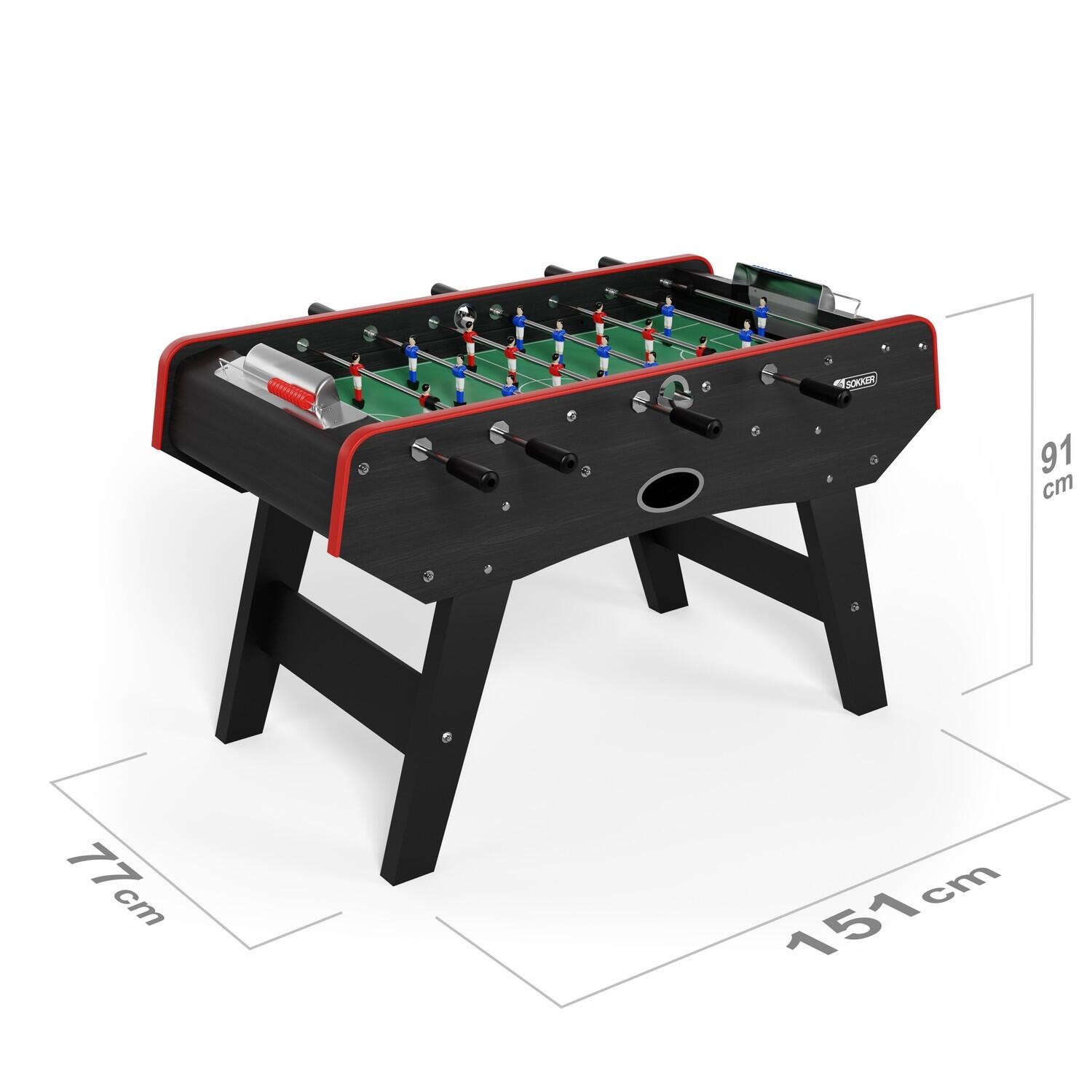 Baby-foot CLASSIC avec barres télescopiques et Balles Lièges Inclus 151x77x91cm 2/7