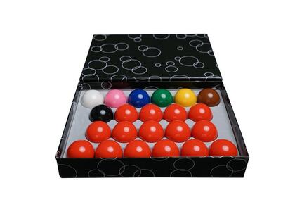 Set 22 Boules de Billard Snooker en résine 52,4mm, 15 rouges et 7 mulitcolores