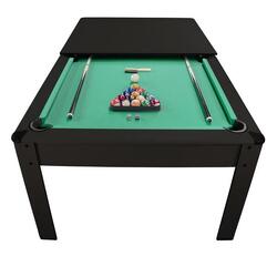 Billard Américain convertible en Table avec accessoires 6FT-206x116cm Noir