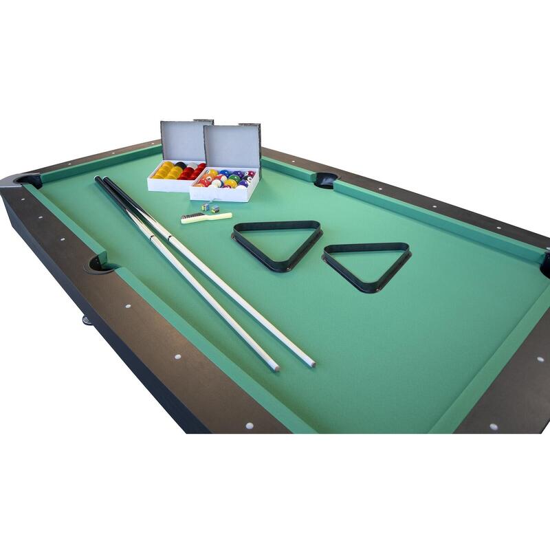 Billard Américain avec Retour de Boules et Accessoires, 220 x 123 x 80 cm