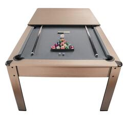 Billard convertible couleur bois Chêne 226 x 126cm - Ambiance