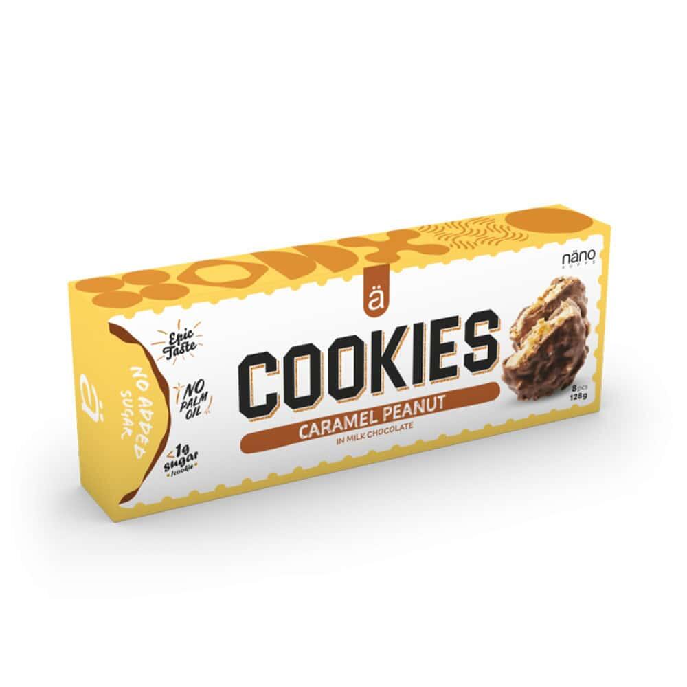 NANO SUPPS Proteïne Koekjes - Blik Proteïnekoekjes (8x16g) - Pinda Karamel