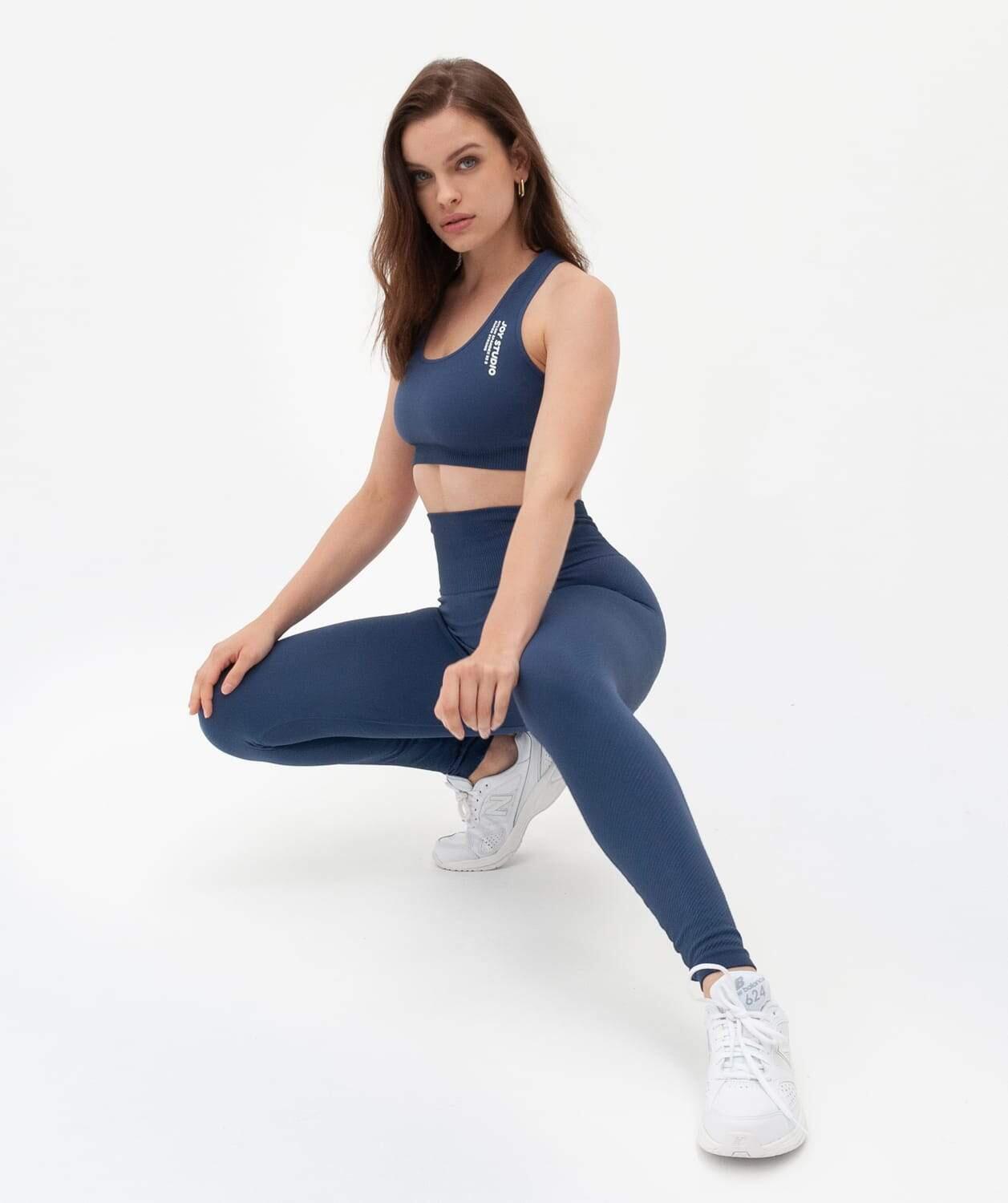 Naadloze sportbeha Super Strong - Blauw 5/5