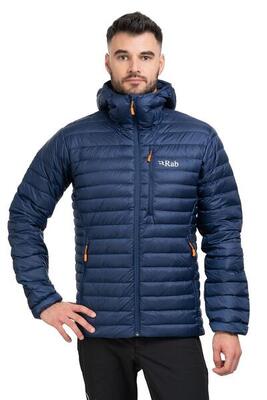Giacca piumino uomo Rab Microlight Alpine blu scuro/arancione S