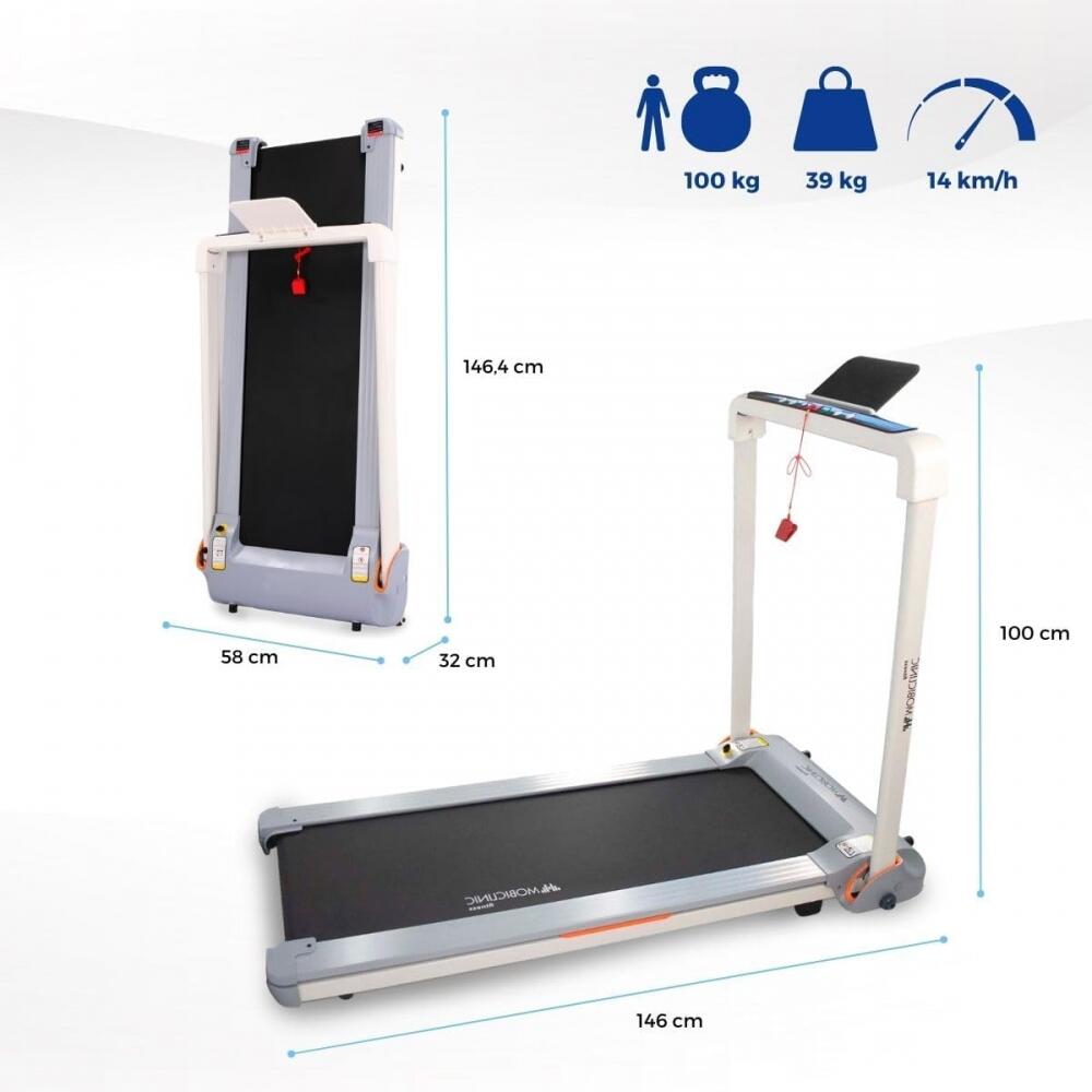 Cinta de correr 14km/h Plegable Eléctrica LED con bluetooth Entreno 20 niveles 3/9