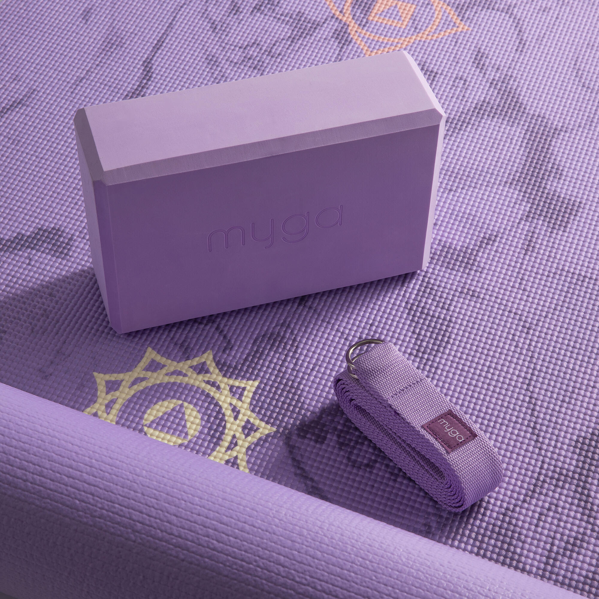 Set de Yoga Myga Chakra: estera, bloque, correa 7/7