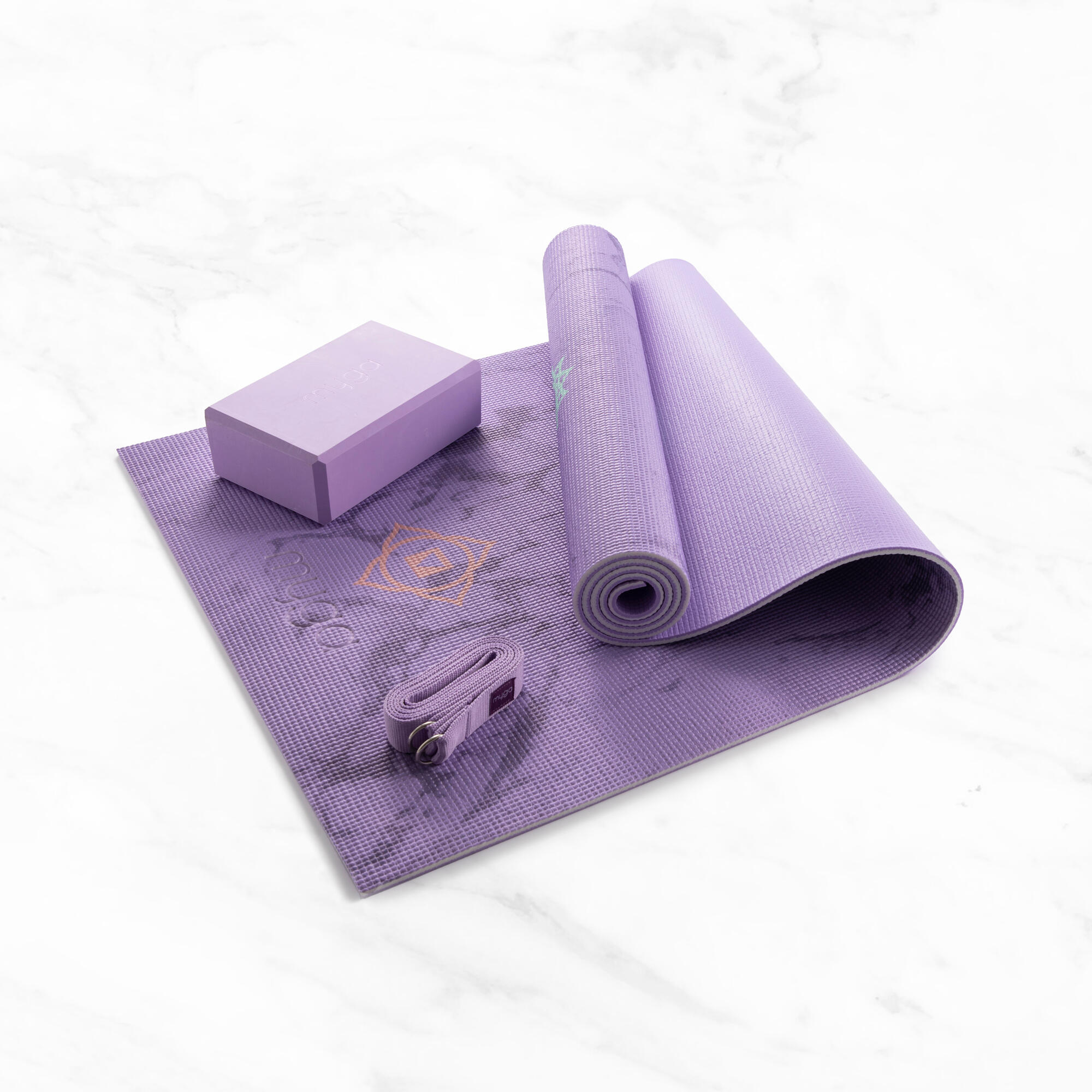 Set de Yoga Myga Chakra: estera, bloque, correa 6/7