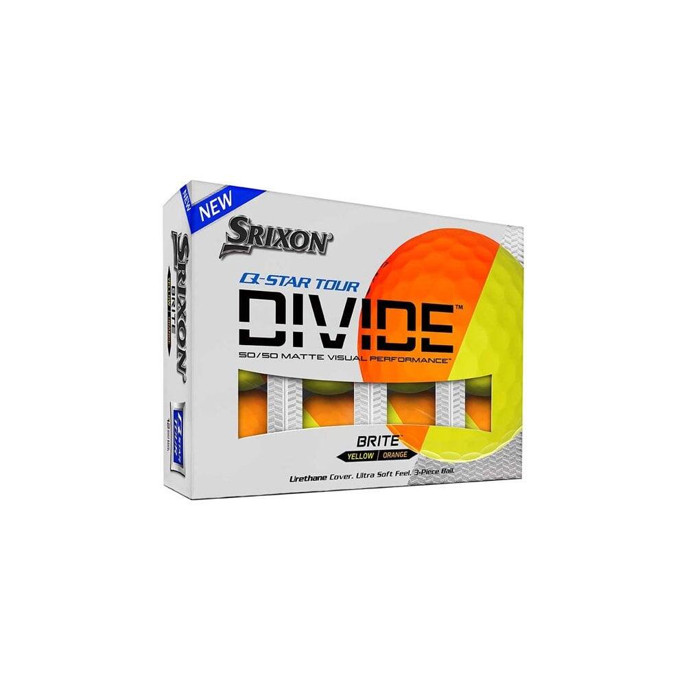 Srixon - Balles De Golf "q-star Tour Divide Brite" Srixon (lot De 12) - Balle De Golf - Multicolore|orange - Taille Unique - Decathlon