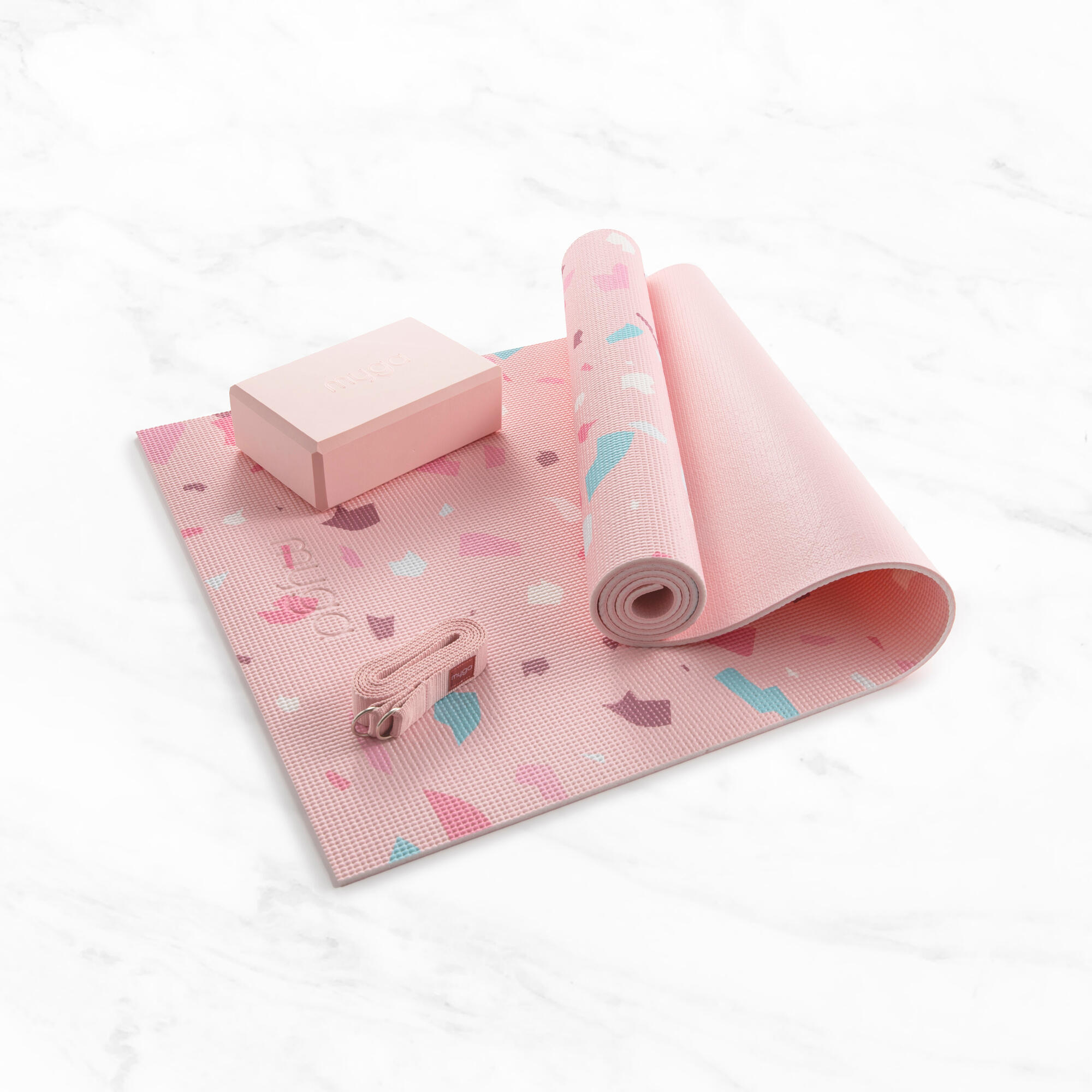Kit de yoga pour débutants – design Terrazzo 6/7