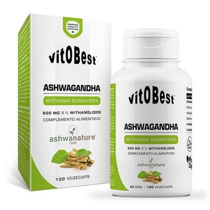 Ashwagandha (Ashwanature Root®) - 100 Cápsulas Vegetales VitoBest