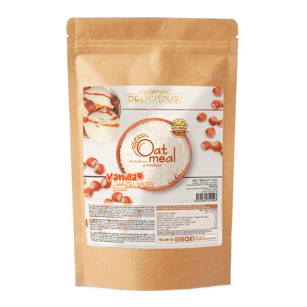 IO.GENIX Farina d'avena - 1 kg Vaniglia Nocciola IO.Genix