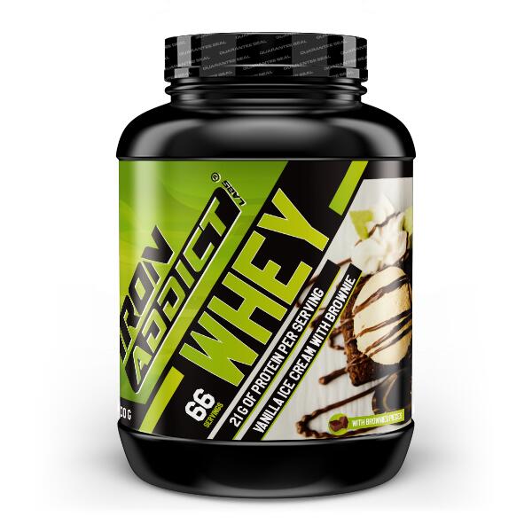 IRON ADDICT LABS Addict Whey - 2 kg Sorvete de baunilha com brownie da Iron Addict Labs